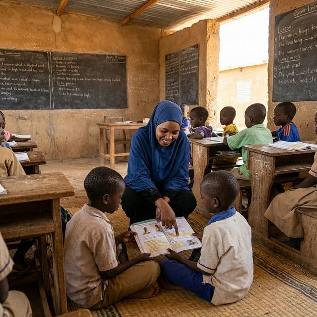Children in a classroom